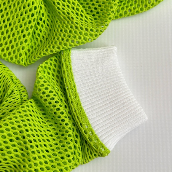 NWT Peloton x Brittany Allen Neon Mesh Micro Mini Top Small - Picture 5 of 6